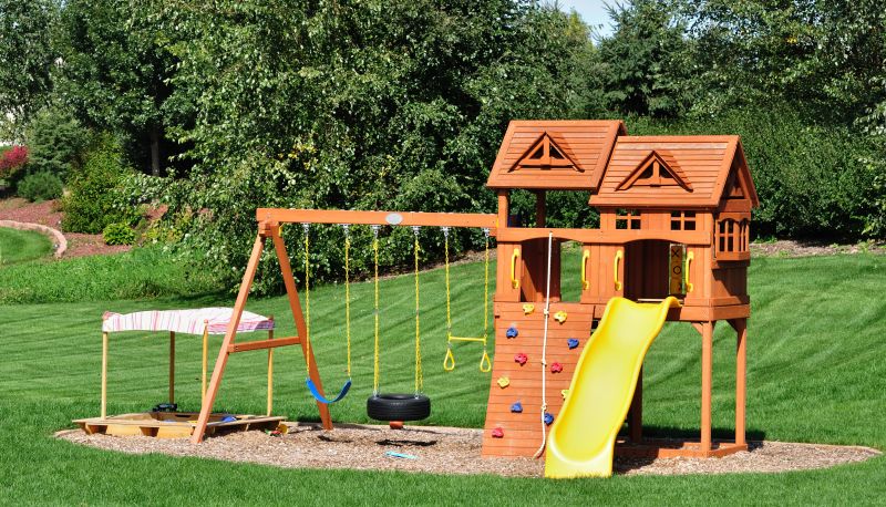 Wooden Swing Set Installation in Littleton, CO